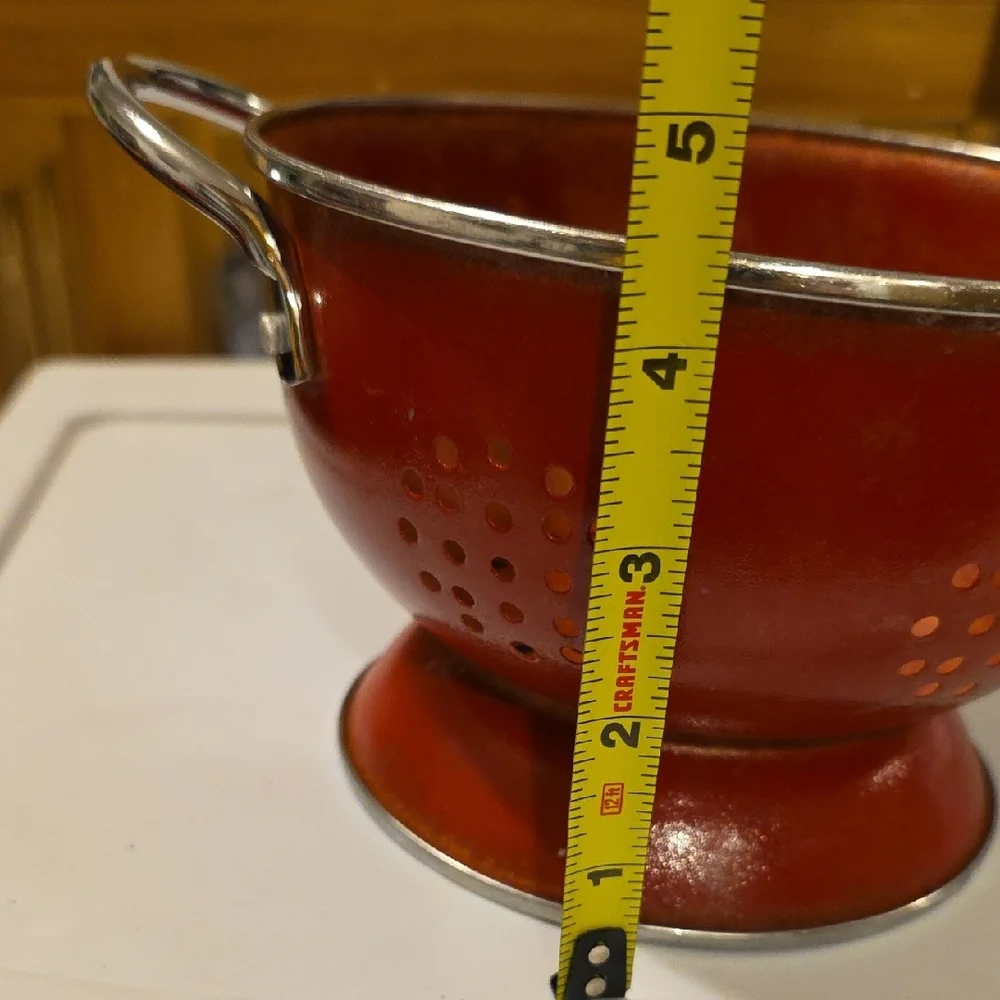 Source Unknown Rustic Red Colander - Picture 4 of 7